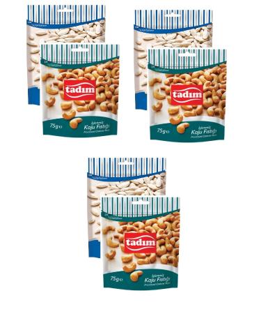 Tad m Unsalted Pumpkin Seeds 80 Gr X 3 Pieces Processed Cashew Nuts 75 Gr X 3 Pieces