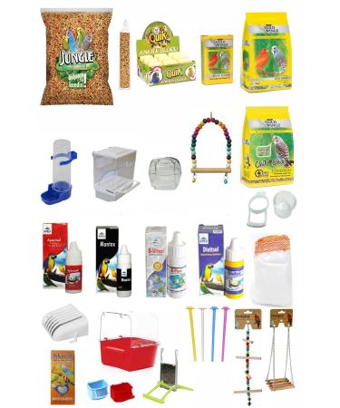 RETROAVM 28 Piece Budgie Starter All Needs Set