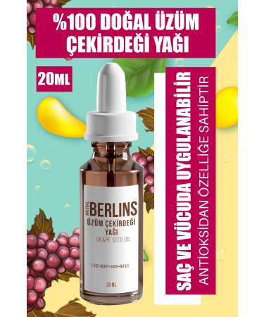 Natural Berlins Cold Pressed Grape Seed Oil 20 Ml