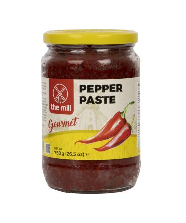 The Mill Gourmet Pepper Paste 750 g Glass Jar - Additive Free - Natural - Vegan - Pasteurized