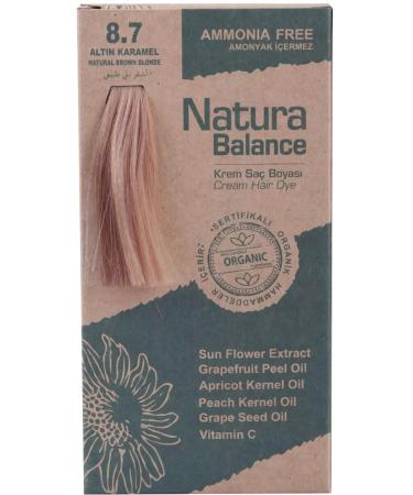 NATURABALANCE Natura Balance 8.7 Golden Caramel Organic Cream Hair Dye