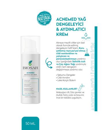 B OSAR Acnemed Oil Balancing and Brightening Cream 50 ml - Buy Online on GoSupps.com