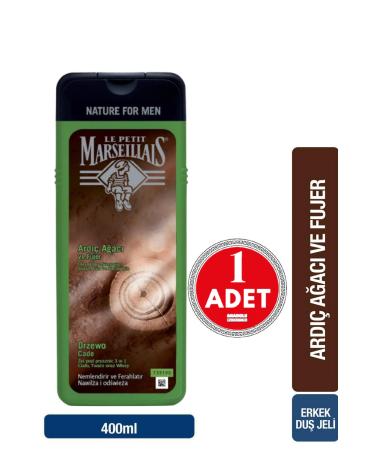 Le Petit Marseillais Men Juniper Tree and Ferula Shower Gel 400 Ml 1 Piece