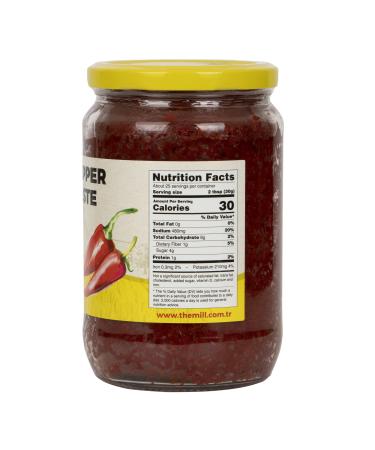 The Mill Gourmet Pepper Paste 750 g Glass Jar - Additive Free - Natural - Vegan - Pasteurized - Buy Online on GoSupps.com
