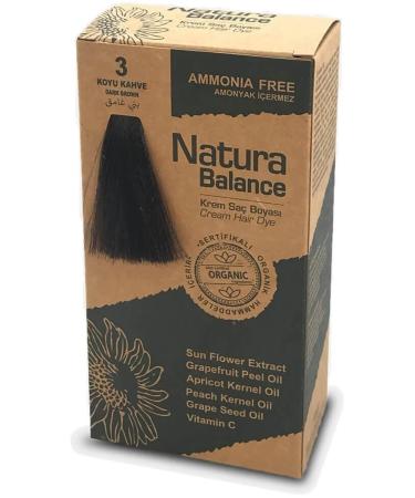NATURABALANCE Natura Balance 3 Dark Brown Organic Cream Hair Dye
