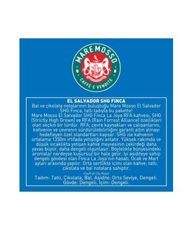 Mare Mosso Caffe Vendite El Salvador Shg F nca Local (ground or whole beans) Filter Coffee 1 Kg. - Buy Online on GoSupps.com