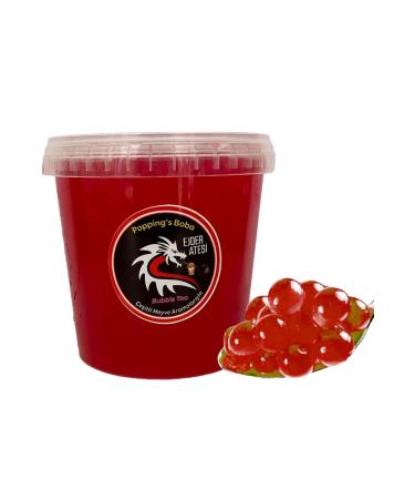 Dragon Fire Raspberry Flavored Bubble Tea Pearls 1000 Gr.-popping Boba-bubble Tea -tapioca Pearls