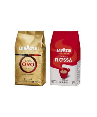 LavAzza Qualita Oro 1kg + Qualita Rossa 1kg 2-Piece Bean Coffee Set 2kg