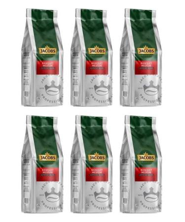 Jacobs Banquet Medium Espresso Beans Coffee 6 X 1 Kg
