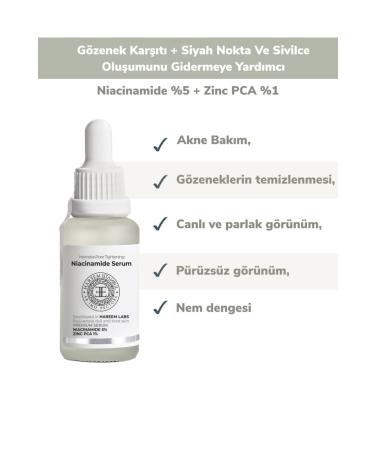 HAREEM Niacinamide Serum - Anti-Stain Brightening Serum -niacinamide 5% - Zinc Pca 1% - 30 ml - Buy Online on GoSupps.com