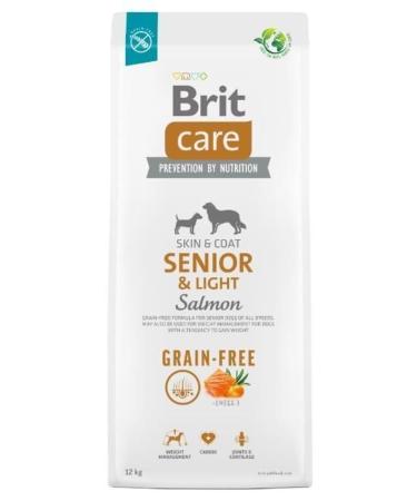 Brit Care Grain-Free Salmon Sensitive Skin Old Dog Food 12 Kg
