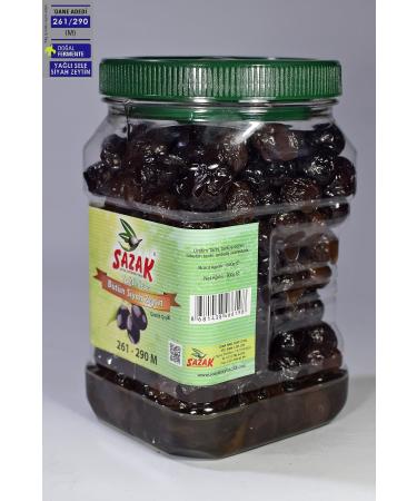 Sazak Olive Olive Oil Sazak Black Olive Large Caliber Natural Flavoring Natural Fermented Black Olive 900 gr 261-290 - Buy Online on GoSupps.com