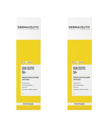 Dermaceutic Sun Ceutic Anti-Aging Spf50 50ml - Moisturizing Sunscreen Cream 2 Pieces