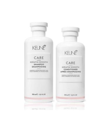 Keune Keratin Smooth Shampoo 300 Ml & Keratin Smooth Conditioner 250 Ml (Set of 2)