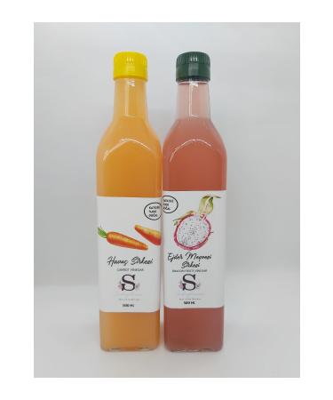 Suheylaana Carrot Vinegar 500 Ml - Dragon Fruit Vinegar 500 Ml