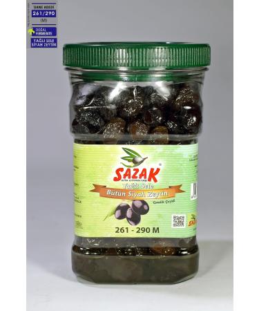 Sazak Olive Olive Oil Sazak Black Olive Large Caliber Natural Flavoring Natural Fermented Black Olive 900 gr 261-290 - Buy Online on GoSupps.com