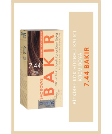 Prozinc Color 7.44 Copper - Ammonia-Free Herbal Permanent Hair Dye