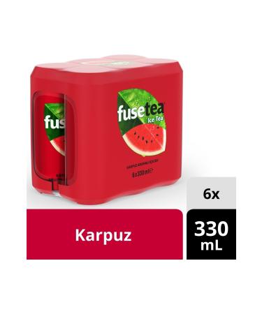 Fuse Tea Watermelon Flavored Drink Iced Tea 330 Ml X 6 Pieces