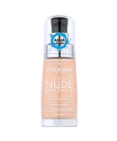 Deborah 24ore Perfect Nude Spf20 Moisturizing Medium Coverage Foundation No: 0 Fair Rose