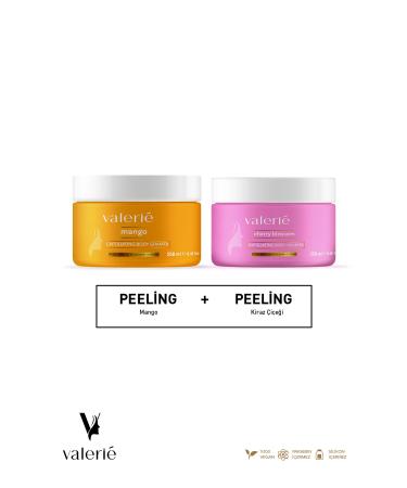Valerie Nourishing Purifying and Moisturizing Body Japanese Cherry Blossom and Mango Peeling 2 Pack