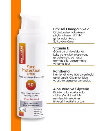 Dermoskin Face Protection Spf 50+ Sunscreen Cream 50ml - Buy Online on GoSupps.com