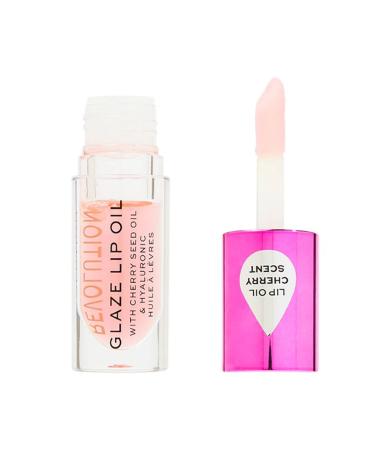 Revolution Glaze Lip Oil Cherry Scent&hyaluronic Huile Glam Pink