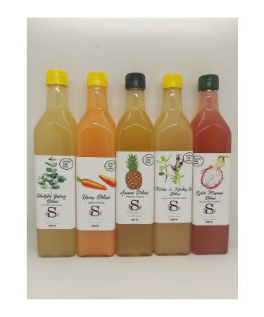 Suheylaana Pineapple - Carrot - Dragon Fruit - Melissa & Black Pepper - Eucalyptus Leaf Vinegar 500 ml
