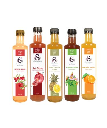 S heylaana Natural Cranberry Pomegranate Lemon & Pineapple Rosehip and Orange Vinegar 500 Ml