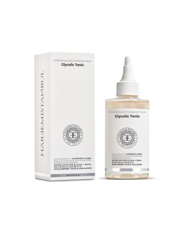 HAREEM Glycolic Tonic - Pore Tightening and Brightening Tonic - Rose Water & Aha + Bha - 5% Glycolic Acid