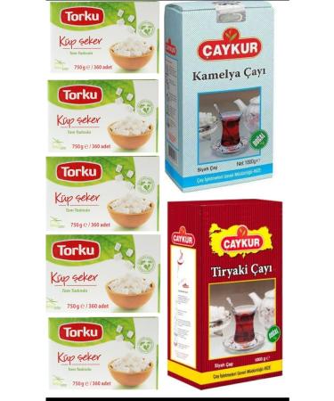 aykur Tiryaki+ Camellia 1000 Gr+torku Cube Sugar 5x750 Gr