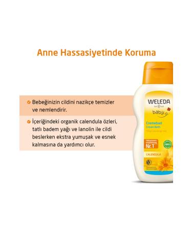 Weleda Calendula Organic Cleansing and Moisturizing Bath Cream 200ml - Buy Online on GoSupps.com