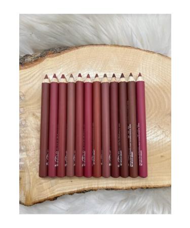 Kalitex Lip Pencil Matte Color Lipstick Jumbo Thick Pencil Lipstick Waterproof 12 Piece Set 65232 - Buy Online on GoSupps.com