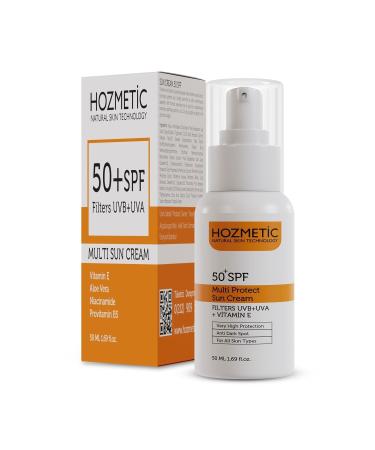 HOZMETIC Face Nourishing Spf 50 Face Sun Cream - Strong Protection Against Dark Spots for All Skin Types 50 ml - Buy Online on GoSupps.com