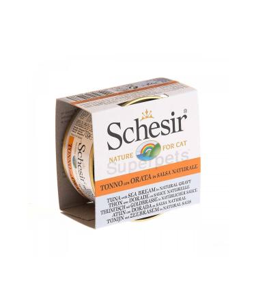 Schesir Tuna and Sea Bream Adult Cat Canned Food 70 Gr