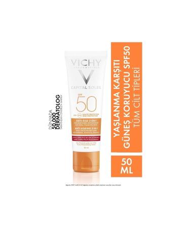 Vichy Capital Soleil Spf 50 Anti Age - Anti Aging Face Sun Cream 50 Ml