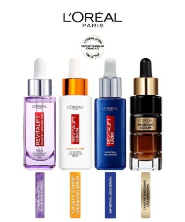 L'Oreal Paris Loreal Filler-retinol-midnight-c Vtamin Serum Set 4