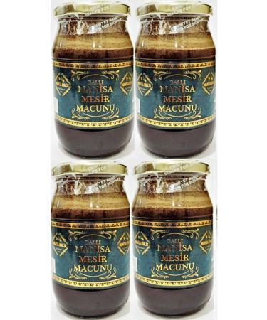 Manisabirliktezzet Manisa Mesir Paste with Honey 400 Gr (Does not contain glucose sugar) 4 * 400