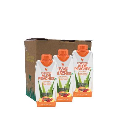 Forever Living Products Forever Aloe Bits' N Peaches Drink with Aloe Vera * 3 Pack Peach Flavored