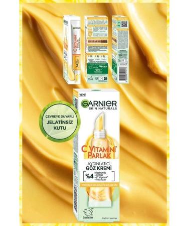 Garnier Vitamin C Brightening Eye Cream for a Brighter and Rested Eye Area 15ml X2 - Buy Online on GoSupps.com