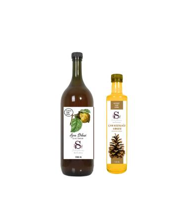 S heylaana Natural Quince Vinegar 1500 Ml - Natural Pine Cone Vinegar 500 Ml