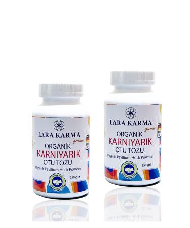Lara Karma Organic Certified Gluten-Free 250 gr Psyllium Husk Powder 2-Pack Advantage 500 gr