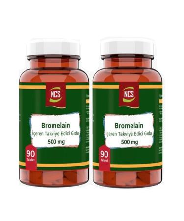 Ncs Bromelain 2 Boxes 500 Mg 180 Tablets + Pill Box - Buy Online on GoSupps.com