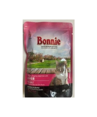 Bonnie 85 gr 10-Piece Liver Cat Wet Food Pouch 10 Pieces