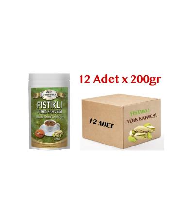 KUYBET 12x200 gr Turkish Coffee with Pistachio