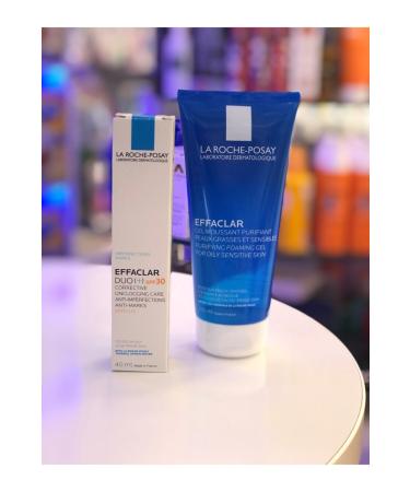 La Roche Posay Effaclar 200 ml Cleansing Gel and Effaclar Duo (+) Spf30 Cream 40ml