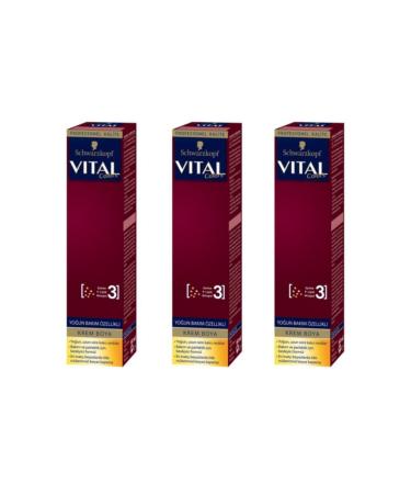 Schwarzkopf Vital Hair Dye Tube 60ml - 7-65 Dark Hazelnut Shell 3 Pieces