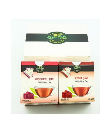 TanlaBaba Wrapped Rosehip Tea 100gr Wrapped Atom Tea 100gr 2 Pack Atom Rosehip Tea Cube Tea