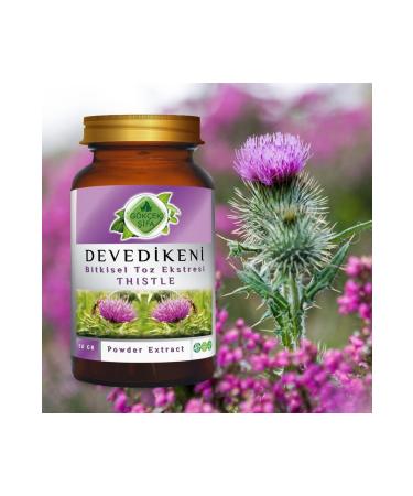 Gokcek Healing Milk Thistle Powder Extract 50 Gr. Glass Jar - Buy Online on GoSupps.com