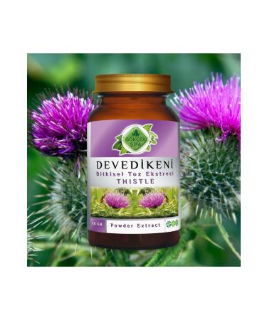 Gokcek Healing Milk Thistle Powder Extract 50 Gr. Glass Jar - Buy Online on GoSupps.com