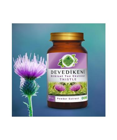 Gokcek Healing Milk Thistle Powder Extract 50 Gr. Glass Jar - Buy Online on GoSupps.com